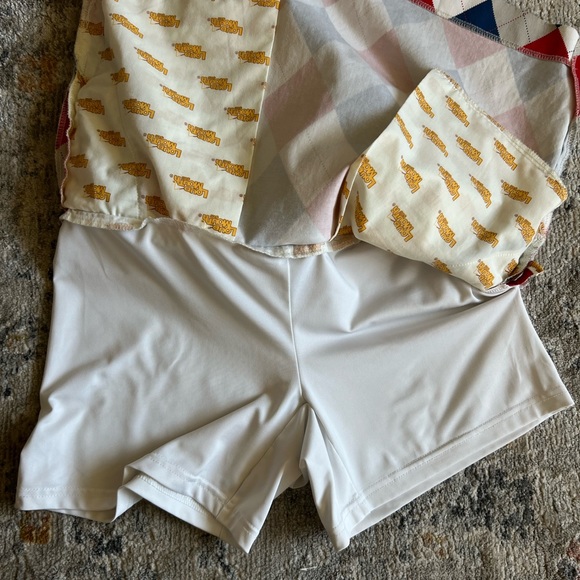 Loudmouth Women’s Vintage Argyle Red Blue Mini Golf Skirt Skort w/Pockets Size 4 - Picture 5 of 11